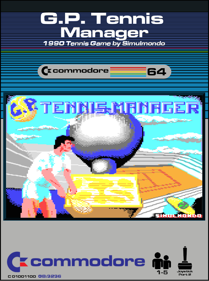 G.P. Tennis Manager box art for Commodore 64